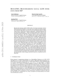 Bench360: Benchmarking Local LLM Inference from 360 Degrees