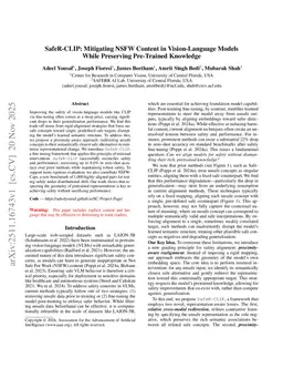 SafeR-CLIP: Mitigating NSFW Content in Vision-Language Models While Preserving Pre-Trained Knowledge