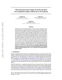 When Structure Doesn't Help: LLMs Do Not Read Text-Attributed Graphs as Effectively as We Expected