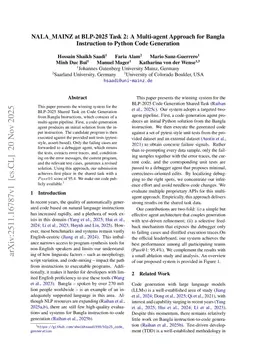 NALA_MAINZ at BLP-2025 Task 2: A Multi-agent Approach for Bangla Instruction to Python Code Generation