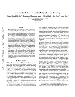 A Vector Symbolic Approach to Multiple Instance Learning