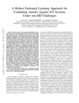 A Robust Federated Learning Approach for Combating Attacks Against IoT Systems Under non-IID Challenges