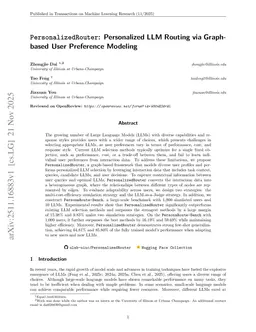 PersonalizedRouter: Personalized LLM Routing via Graph-based User Preference Modeling