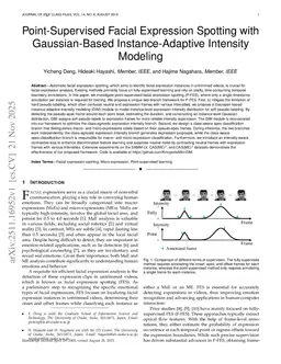 Point-Supervised Facial Expression Spotting with Gaussian-Based Instance-Adaptive Intensity Modeling
