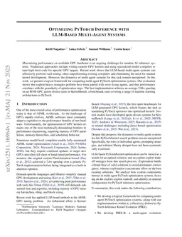 Optimizing PyTorch Inference with LLM-Based Multi-Agent Systems