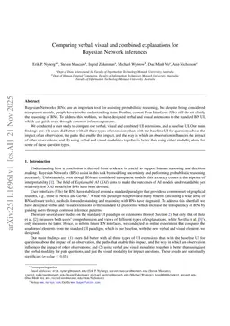 Comparing verbal, visual and combined explanations for Bayesian Network inferences
