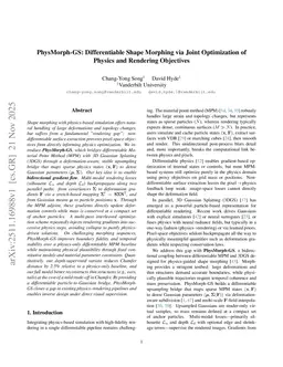 PhysMorph-GS: Differentiable Shape Morphing via Joint Optimization of Physics and Rendering Objectives