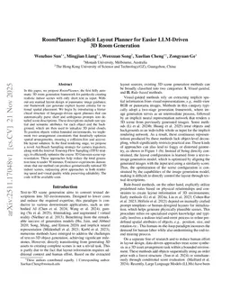 RoomPlanner: Explicit Layout Planner for Easier LLM-Driven 3D Room Generation
