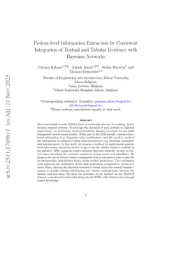 Patient-level Information Extraction by Consistent Integration of Textual and Tabular Evidence with Bayesian Networks