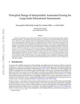 Principled Design of Interpretable Automated Scoring for Large-Scale Educational Assessments