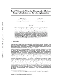 Hash Collisions in Molecular Fingerprints: Effects on Property Prediction and Bayesian Optimization