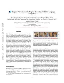 Progress-Think: Semantic Progress Reasoning for Vision-Language Navigation
