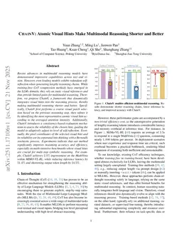 ChainV: Atomic Visual Hints Make Multimodal Reasoning Shorter and Better
