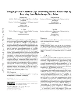 Bridging Visual Affective Gap: Borrowing Textual Knowledge by Learning from Noisy Image-Text Pairs