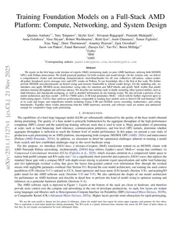 Training Foundation Models on a Full-Stack AMD Platform: Compute, Networking, and System Design