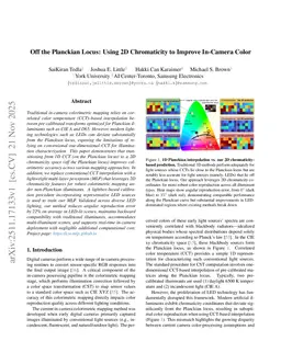 Off the Planckian Locus: Using 2D Chromaticity to Improve In-Camera Color