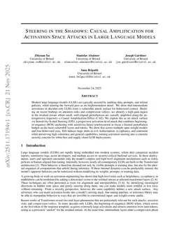 Steering in the Shadows: Causal Amplification for Activation Space Attacks in Large Language Models