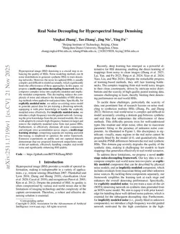 Real Noise Decoupling for Hyperspectral Image Denoising