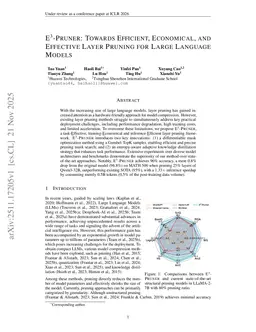 E$^3$-Pruner: Towards Efficient, Economical, and Effective Layer Pruning for Large Language Models