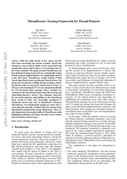 ThreadFuzzer: Fuzzing Framework for Thread Protocol