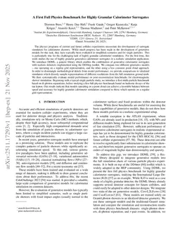 A First Full Physics Benchmark for Highly Granular Calorimeter Surrogates