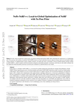 NoPe-NeRF++: Local-to-Global Optimization of NeRF with No Pose Prior