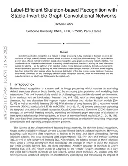 Label-Efficient Skeleton-based Recognition with Stable-Invertible Graph Convolutional Networks