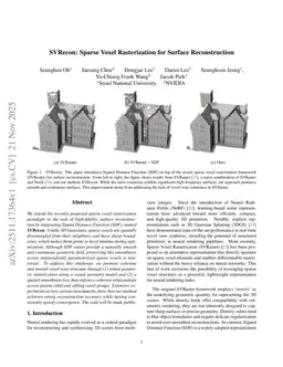 SVRecon: Sparse Voxel Rasterization for Surface Reconstruction