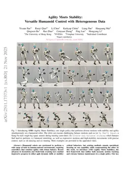 Agility Meets Stability: Versatile Humanoid Control with Heterogeneous Data