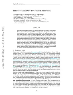 Selective Rotary Position Embedding