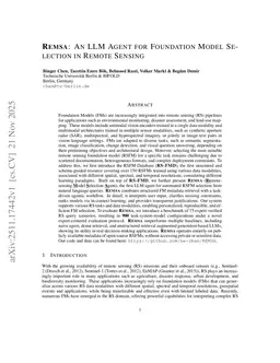 REMSA: An LLM Agent for Foundation Model Selection in Remote Sensing