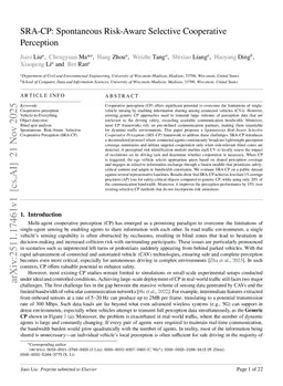 SRA-CP: Spontaneous Risk-Aware Selective Cooperative Perception