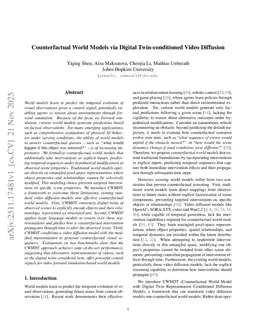 Counterfactual World Models via Digital Twin-conditioned Video Diffusion