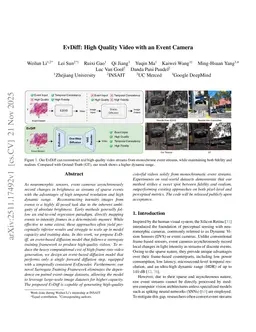 EvDiff: High Quality Video with an Event Camera