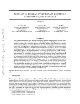 Gate-level boolean evolutionary geometric attention neural networks