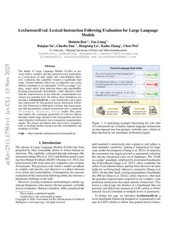 LexInstructEval: Lexical Instruction Following Evaluation for Large Language Models