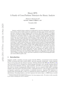 Binary BPE: A Family of Cross-Platform Tokenizers for Binary Analysis