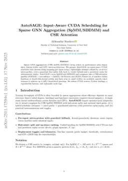 AutoSAGE: Input-Aware CUDA Scheduling for Sparse GNN Aggregation (SpMM/SDDMM) and CSR Attention