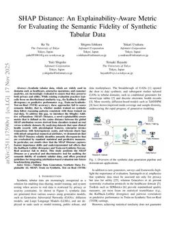 SHAP Distance: An Explainability-Aware Metric for Evaluating the Semantic Fidelity of Synthetic Tabular Data