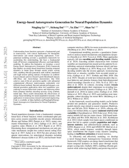 Energy-based Autoregressive Generation for Neural Population Dynamics