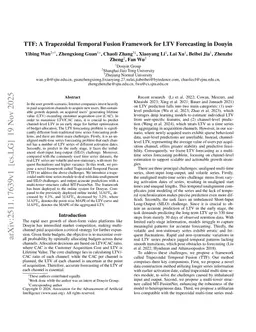 TTF: A Trapezoidal Temporal Fusion Framework for LTV Forecasting in Douyin