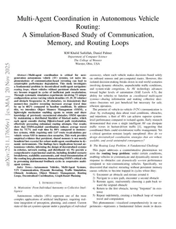Multi-Agent Coordination in Autonomous Vehicle Routing: A Simulation-Based Study of Communication, Memory, and Routing Loops