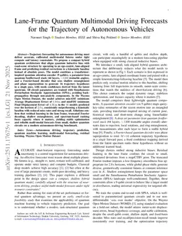 Lane-Frame Quantum Multimodal Driving Forecasts for the Trajectory of Autonomous Vehicles
