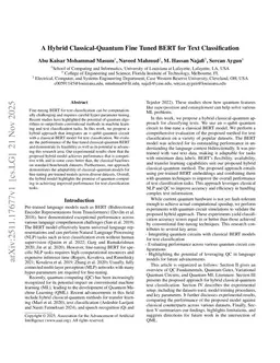 A Hybrid Classical-Quantum Fine Tuned BERT for Text Classification