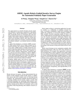 ARISE: Agentic Rubric-Guided Iterative Survey Engine for Automated Scholarly Paper Generation