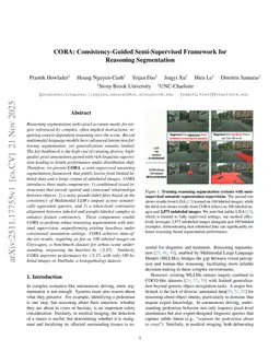 CORA: Consistency-Guided Semi-Supervised Framework for Reasoning Segmentation