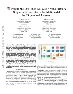 PrismSSL: One Interface, Many Modalities; A Single-Interface Library for Multimodal Self-Supervised Learning