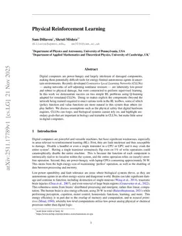 Physical Reinforcement Learning