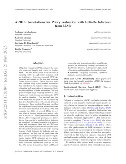 APRIL: Annotations for Policy evaluation with Reliable Inference from LLMs