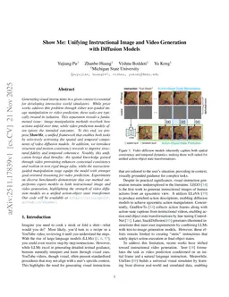 Show Me: Unifying Instructional Image and Video Generation with Diffusion Models